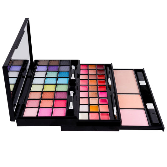 SHANY Classy & Sassy All-in-One Makeup Kit – 24 Eye Shadows, 18 Lipsticks & Lip Glosses, 2 Blushes, 1 Bronzer | Premium Makeup Set with Mirror & Applicators – Giftable, Travel-Friendly Packaging