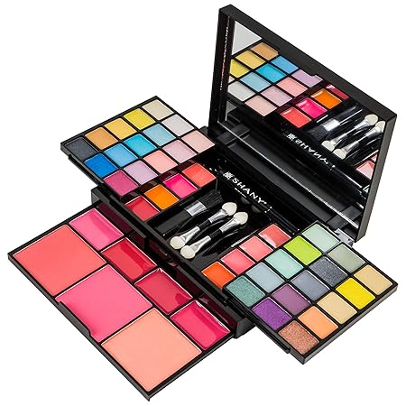SHANY 'Fix Me Up' Makeup Kit – Compact Travel Makeup Set for Adults & Teens | Eye Shadows, Lip Colors, Blushes, and Applicators – Perfect Giftable Makeup Kit