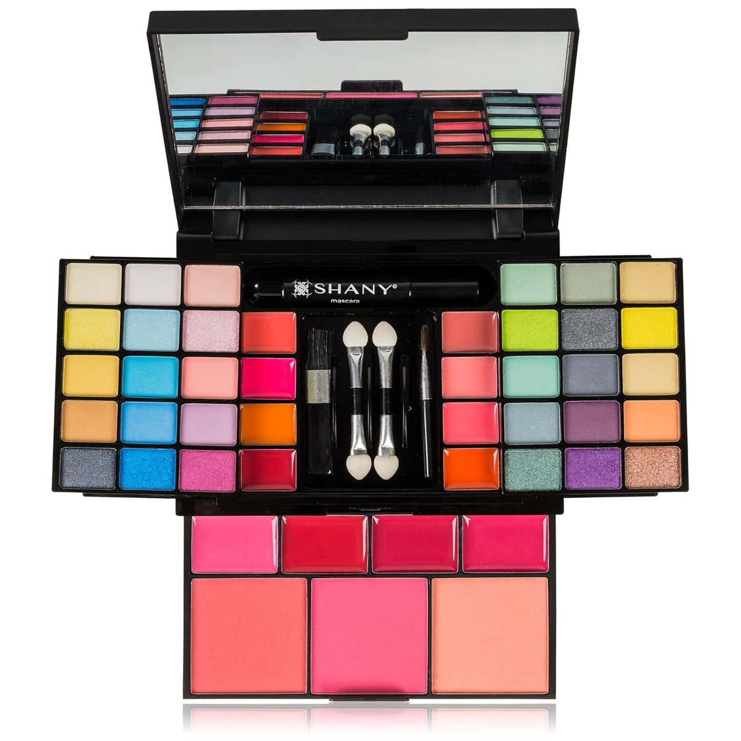 SHANY 'Fix Me Up' Makeup Kit – Compact Travel Makeup Set for Adults & Teens | Eye Shadows, Lip Colors, Blushes, and Applicators – Perfect Giftable Makeup Kit
