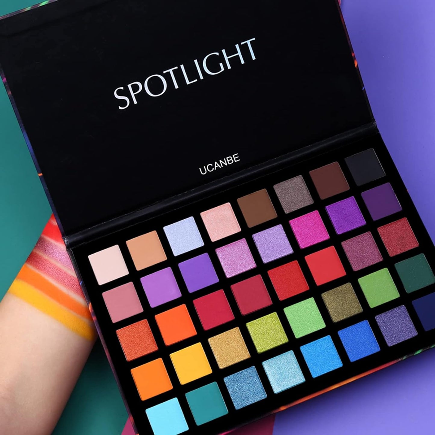 UCANBE Spotlight Eyeshadow Palette – 40 Color Matte Shimmer Waterproof