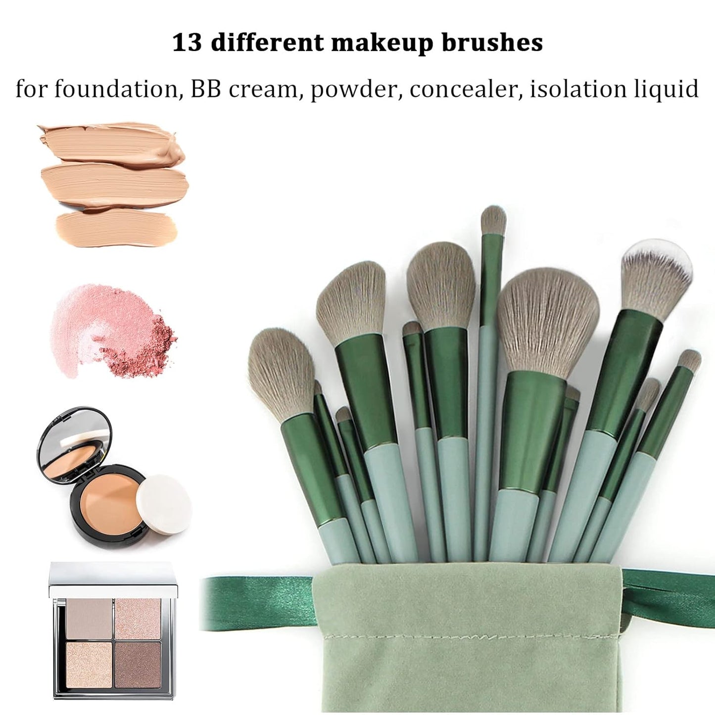 Makeup Brushes Set – Professional Foundation, Eyeshadow, and Blending Brushes | Complete Makeup Brush Kit for Face and Eyes | Perfect for Beginners and Pros