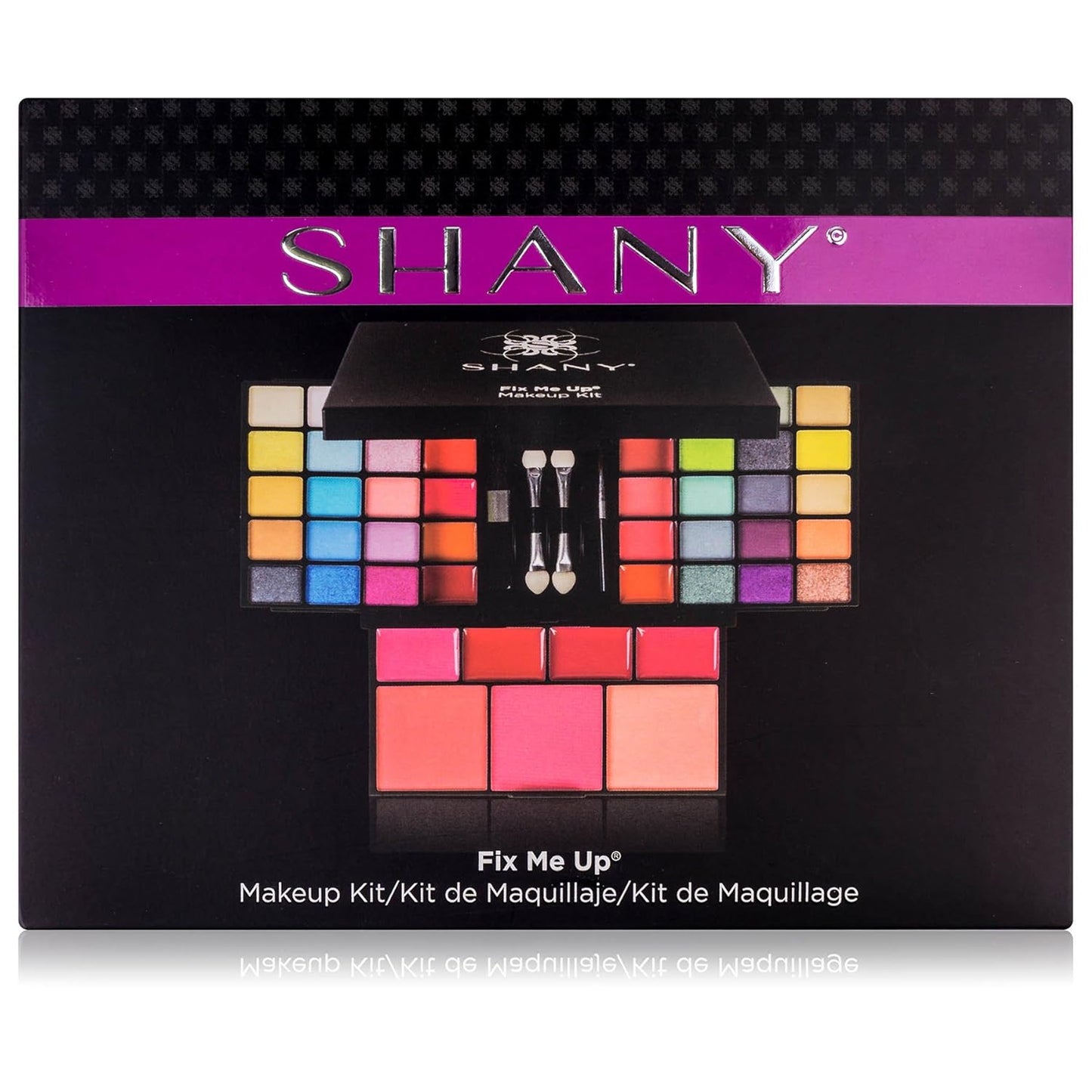 SHANY 'Fix Me Up' Makeup Kit – Compact Travel Makeup Set for Adults & Teens | Eye Shadows, Lip Colors, Blushes, and Applicators – Perfect Giftable Makeup Kit