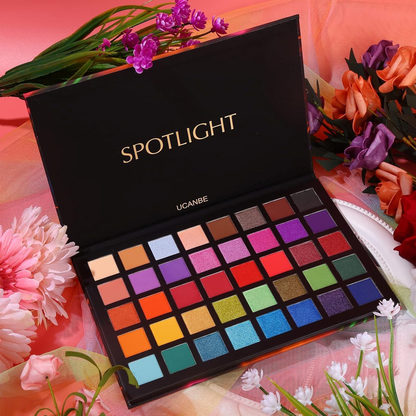 UCANBE Spotlight Eyeshadow Palette – 40 Color Matte Shimmer Waterproof